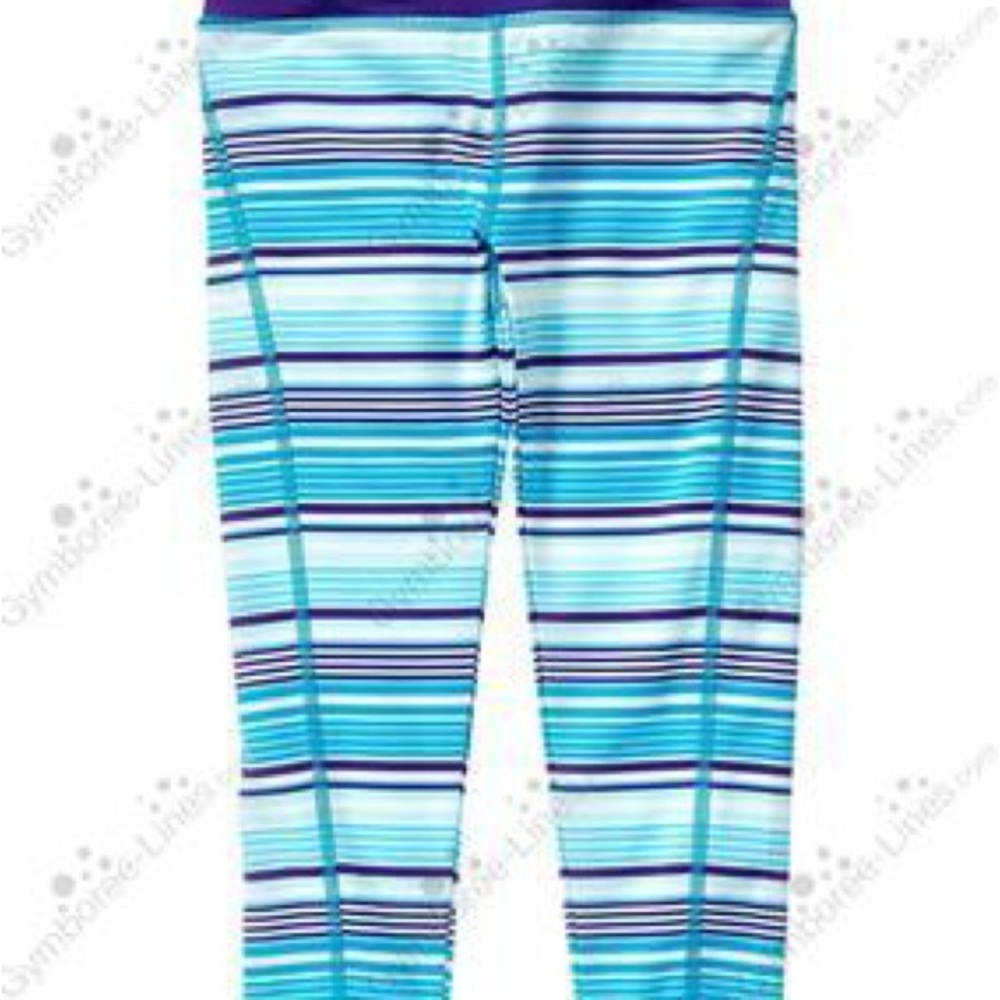 NWT Gymboree (Gymgo) Active Blue and White Striped Leggings